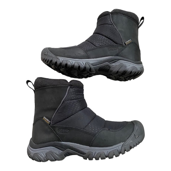 Keen Black Waterproof Snow Winter Womens Hoodoo III Low Zip Boot SIZE 7 - Picture 2 of 12